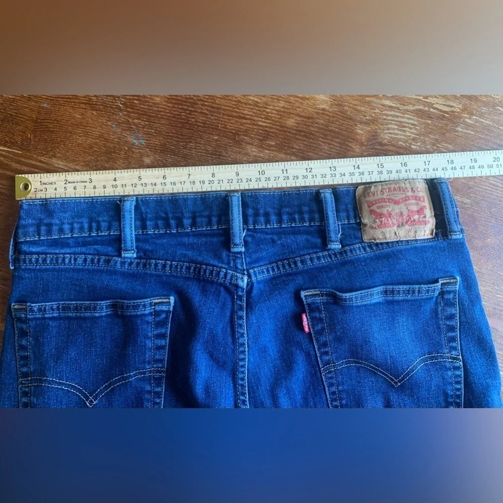 Levis 514‎ Straight Fit Mens Blue Denim Jeans Dark Wash W38 L36 Stretch